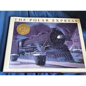 HOUGHTON MIFFLIN The Polar Express Hardcover Children Christmas Book Chris Van A
